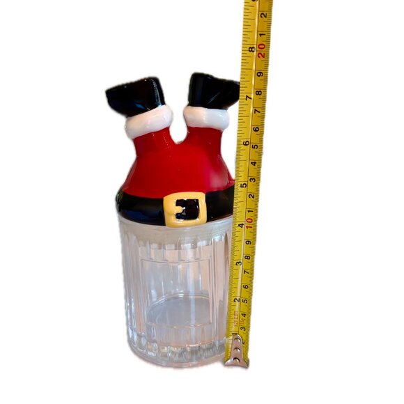Santa Glass Storage Jar Candy Tea Container Christmas Decoration - Picture 7 of 8